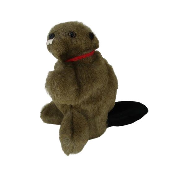 Plush Beaver Hand Puppet by EJ and Stuff  Approx: 10" x 8" x 8" - Picture 5 of 6